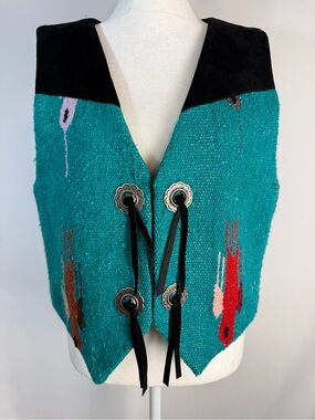 Vintage 80s Dion of Texas Southwestern Chimayo Vest